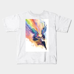 Rainbow Angel Kids T-Shirt